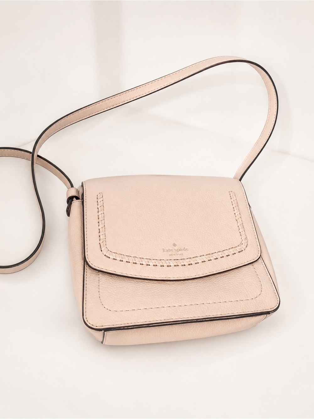 Kate spade  blush leather crossbody pastel boho